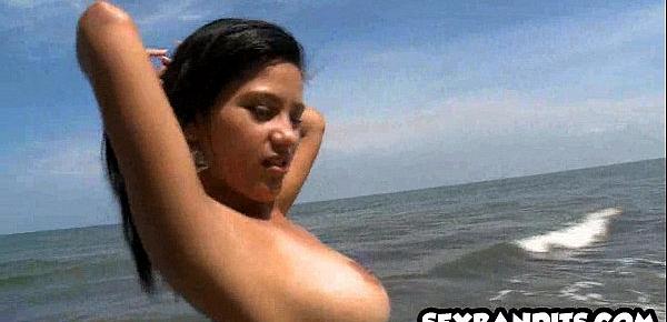  02 Big ass latina fucks at the beach 18
